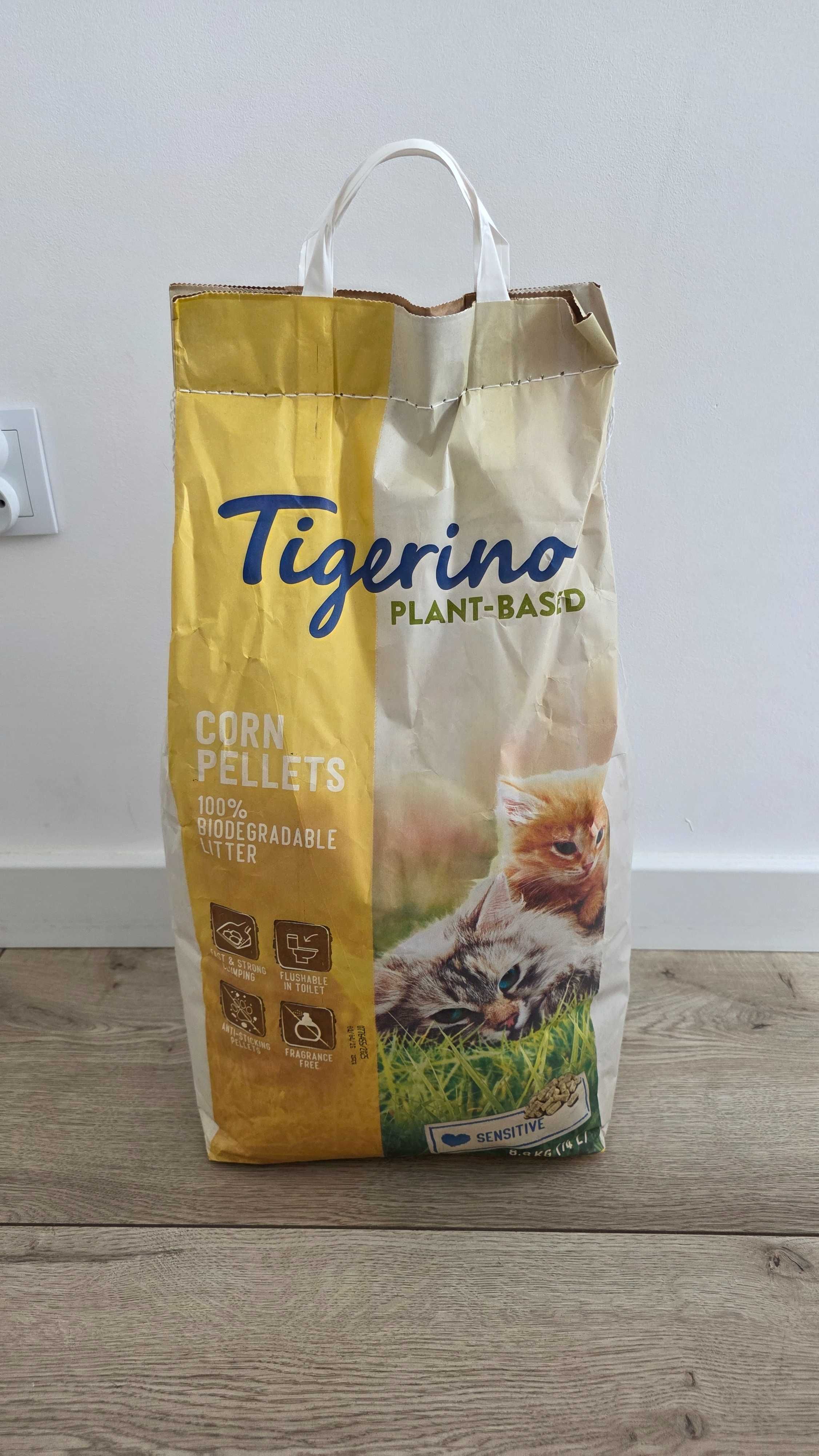 Tigerino Sensitive żwirek kukurydziany Corn Pellets 14l