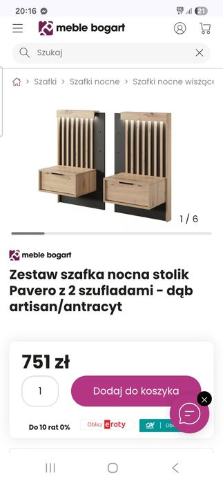 Stoliczki nocne stan dobry