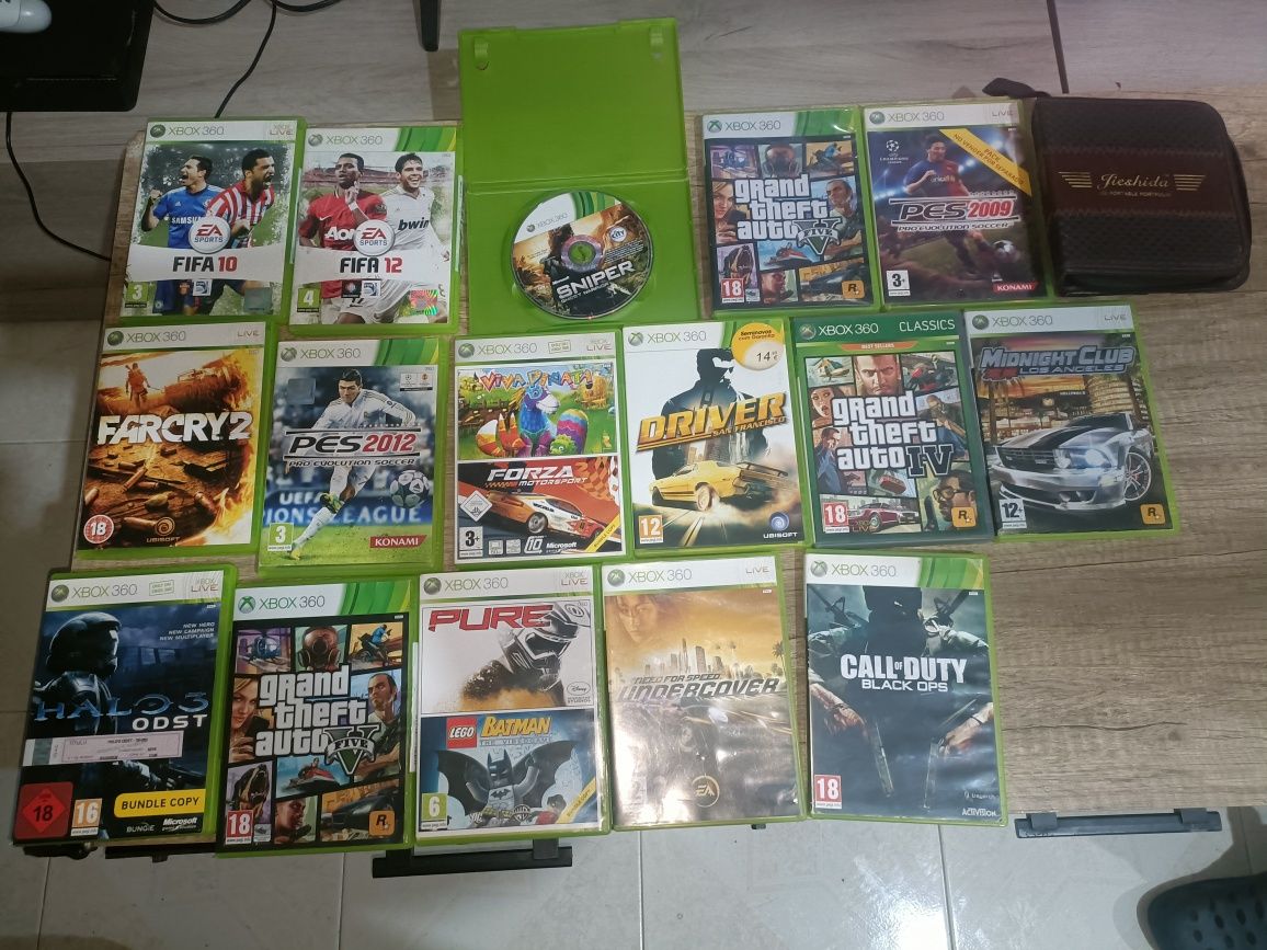 Xbox 360 + Kinect + volante + jogos