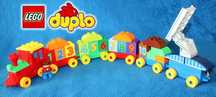 Duplo klocki  - Pociąg   Parowóz  +5 wagoników