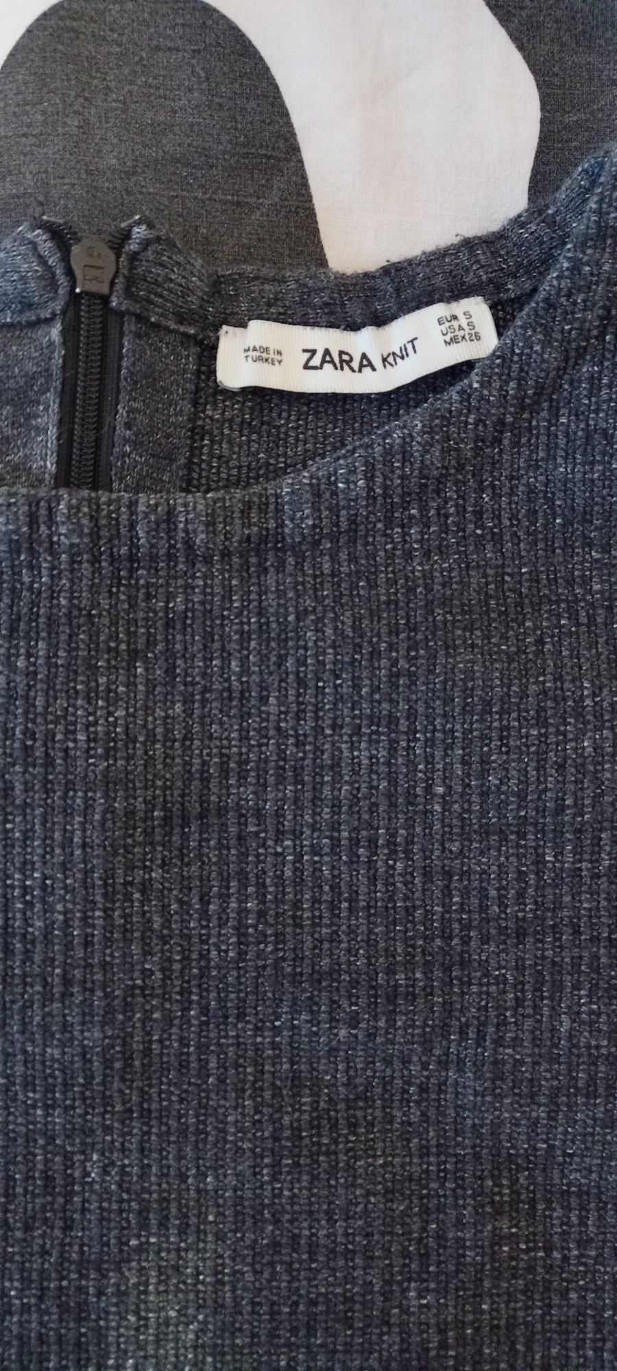 Тёплый топ/укороченая футболка ZARA KNIT / свитер