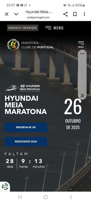Dorsal Meia Maratona Lisboa 26/10/2025