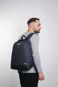 Рюкзак Матрац Nike темно-сірий меланж (біле вишите лого)
