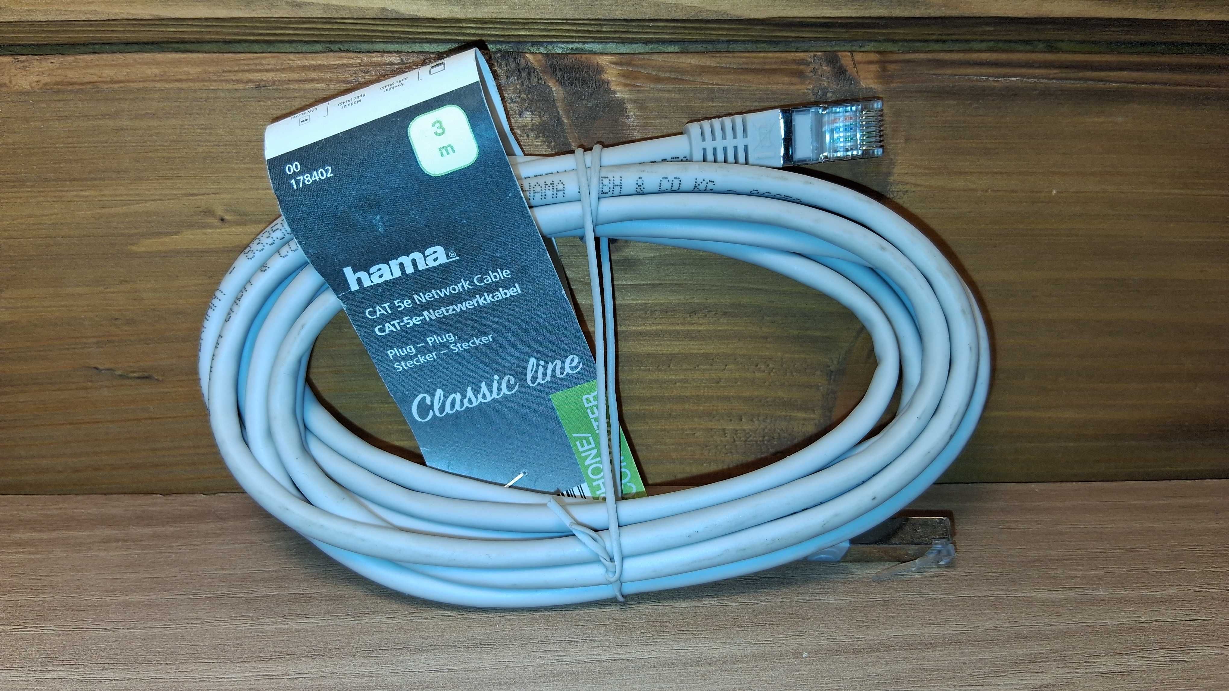 Kabel Ethernet - RJ45 - HAMA - 3 metry