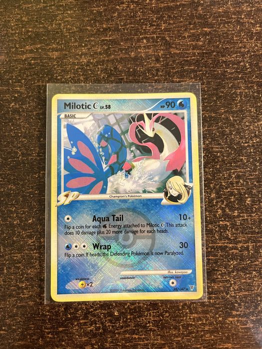 Karty pokemon oryginalne starsze holo reverse Milotic Cynthia