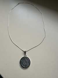 Srebrny komplet- łańcuszek z zawieszką 7 Archaniołów
