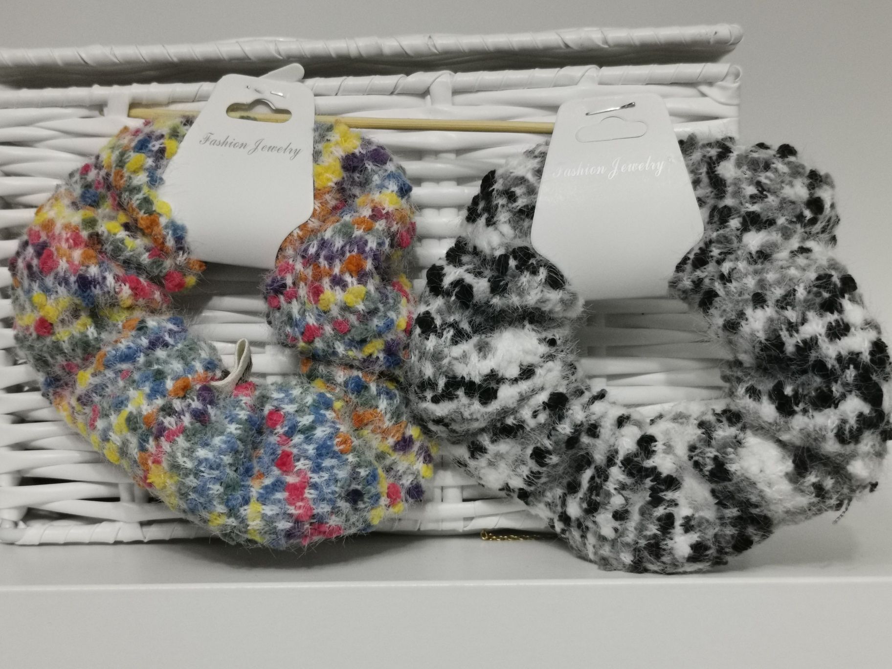 Kolorowe gumki do włosów scrunchies / 2 szt