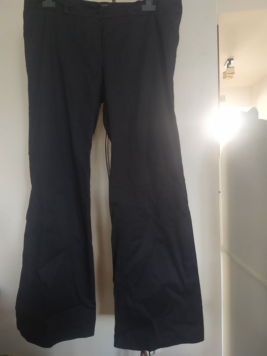 Spodnie czarne 44 xxl szerokie nogawki