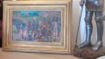Quadro Monarquia Medieval Batalha de Aljubarrota 46 cm x 27 cm