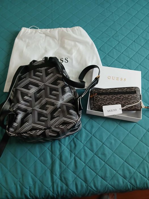 Mochila e carteira Guess novas