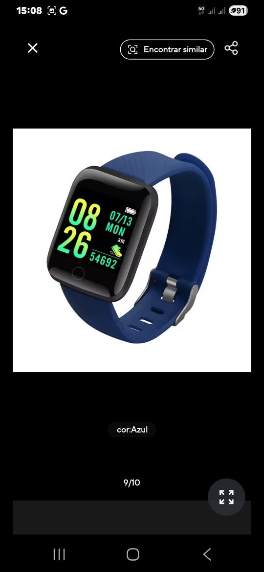 Smartwatch Simples várias cores