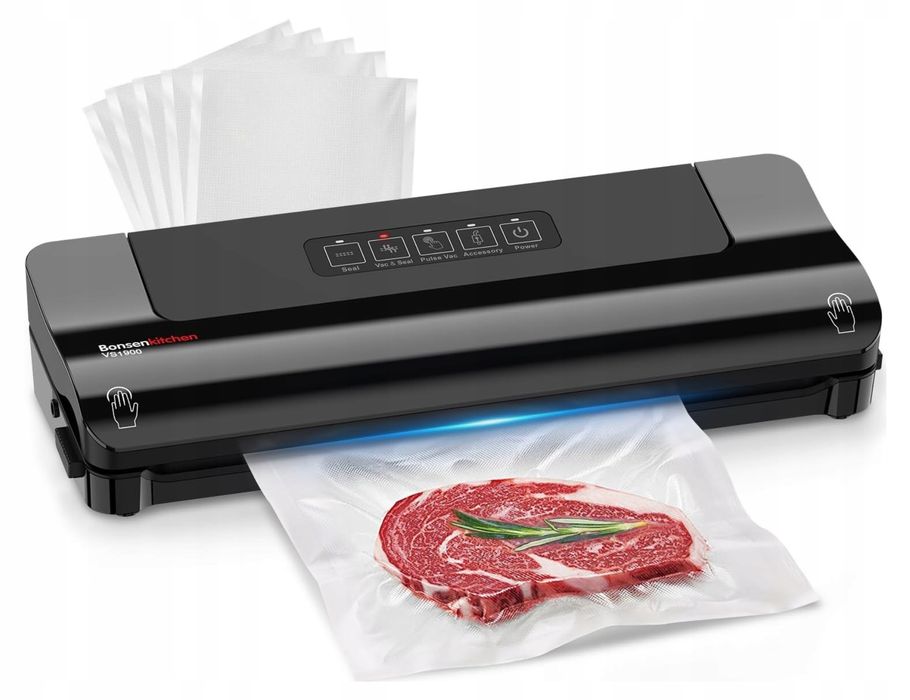 Zgrzewarka próżniowa 4 tryby Bonsenkitchen 125W worki rura w zestawie