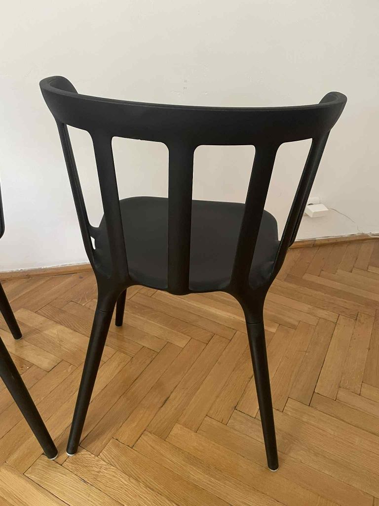IKEA PS 2012 - 2 krzesła z podłokietnikami czarne - stan idealny