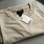 Чоловіча футболка оверсайз H&M oversized fit, бежева футболка hm