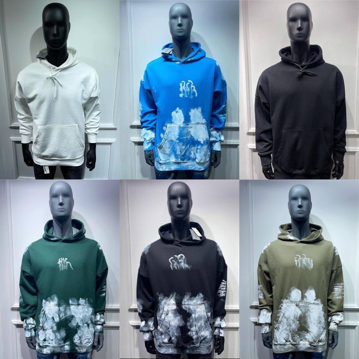 РАСПРОДАЖА! Голубое синее худи Balenciaga оверсайз мужское унисекс