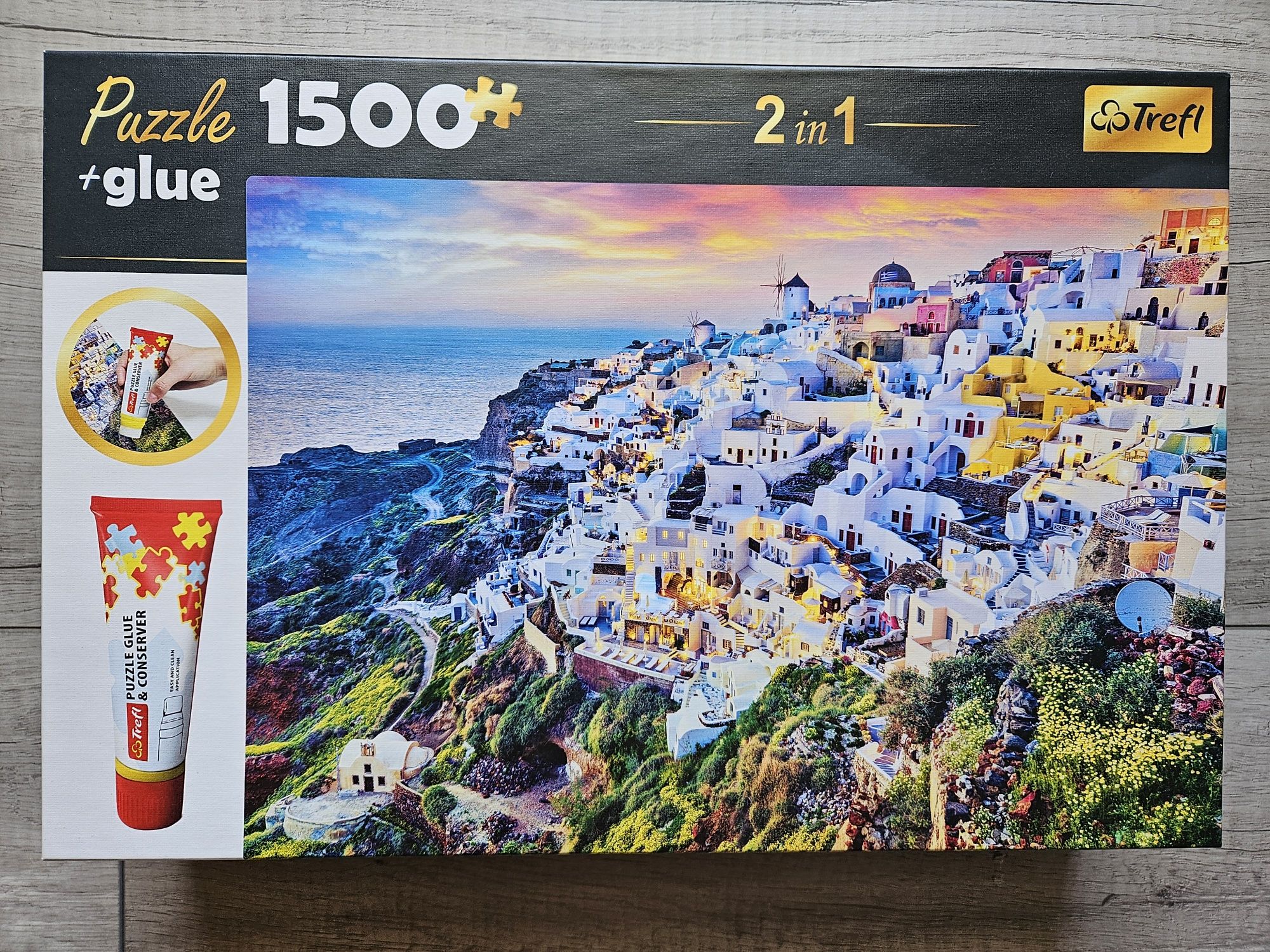 Puzzle Trefl Zachód słońca nad Santorini 1500 elementów