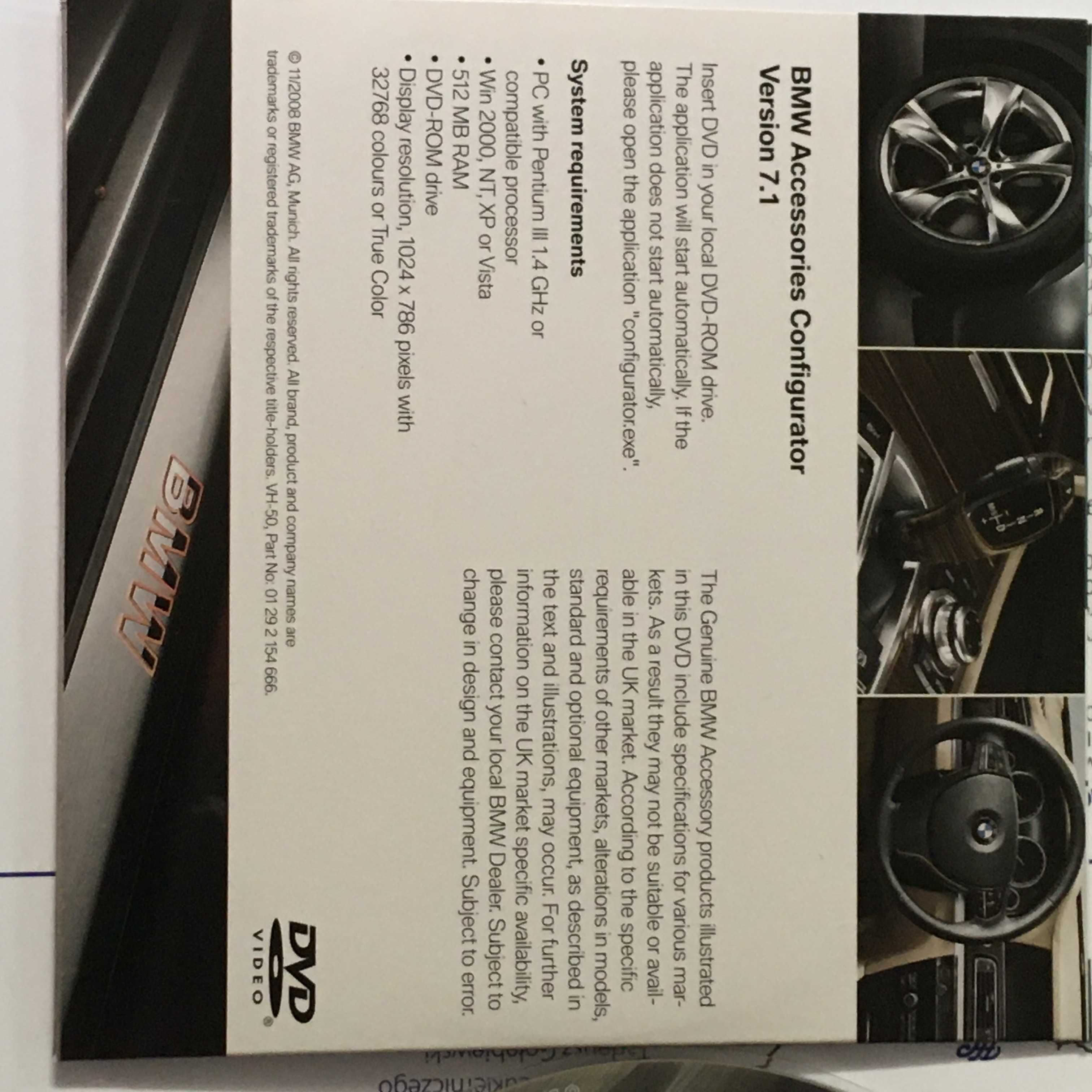 BMW  accessories configurator version 7.1 cd