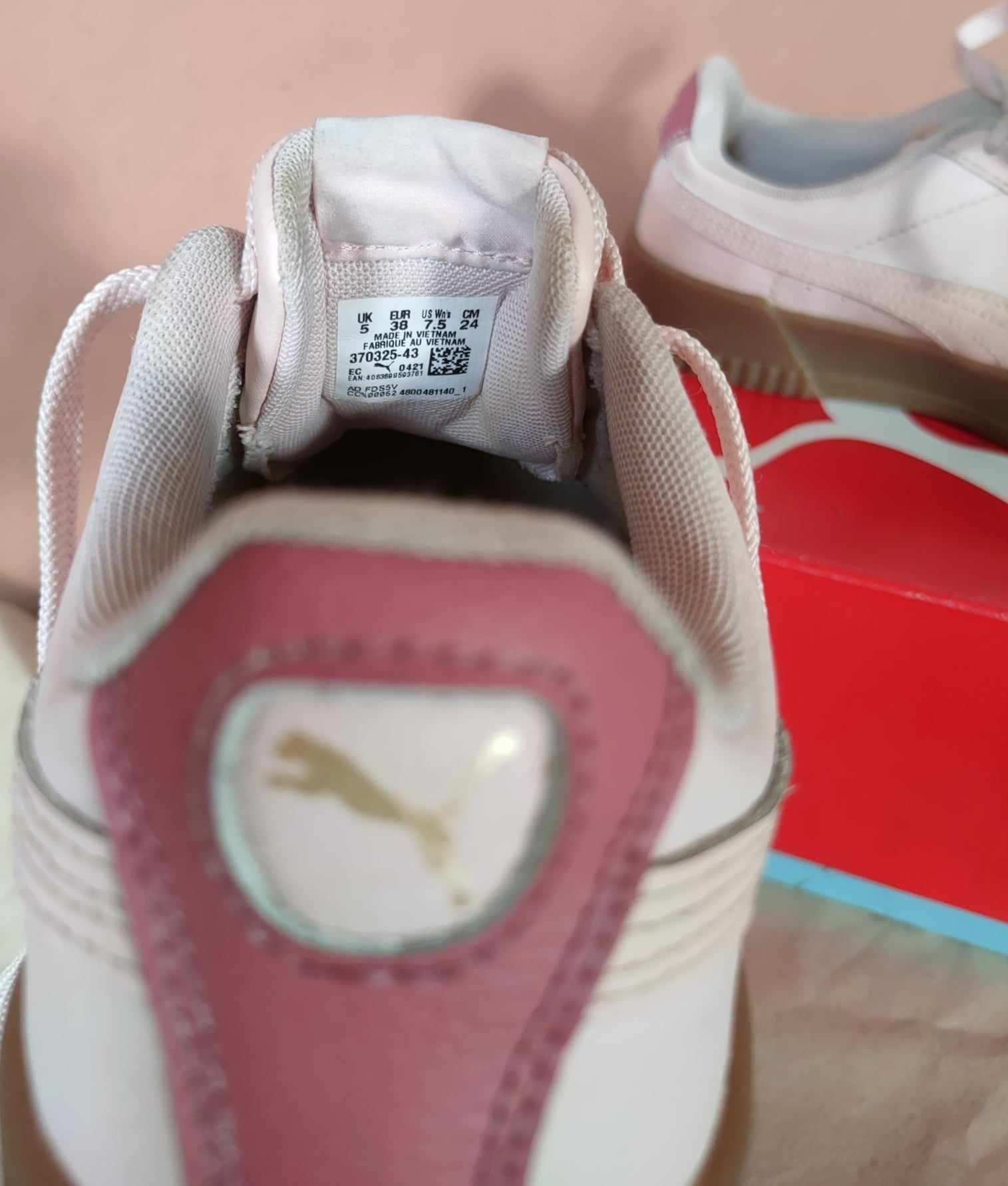 Różowe sneakersy Puma Carina L lotus mauvewood