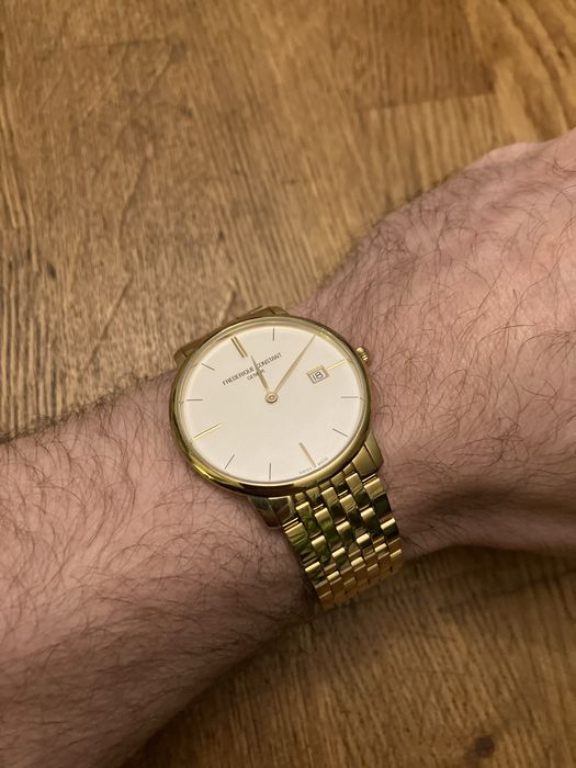 Zegarek złoty PVD Frederique Constant FC-220V5S5B slimline
