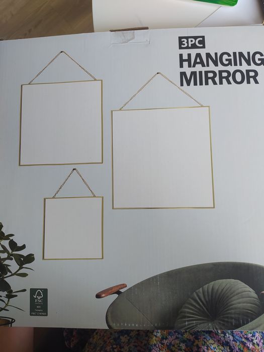 Wiszące lustra Hanging mirror 3 pc