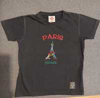 Czarny T-shirt r.128-140 Paris France Paryż