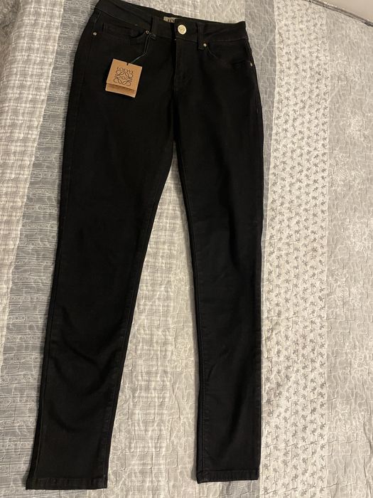 Jeansy czarne spidnie rurki skinny M Loewe