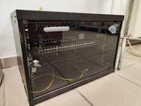 Szafka ścienna Rack 6U - mikrotik RB3011, switch Zyxel GS1900-48