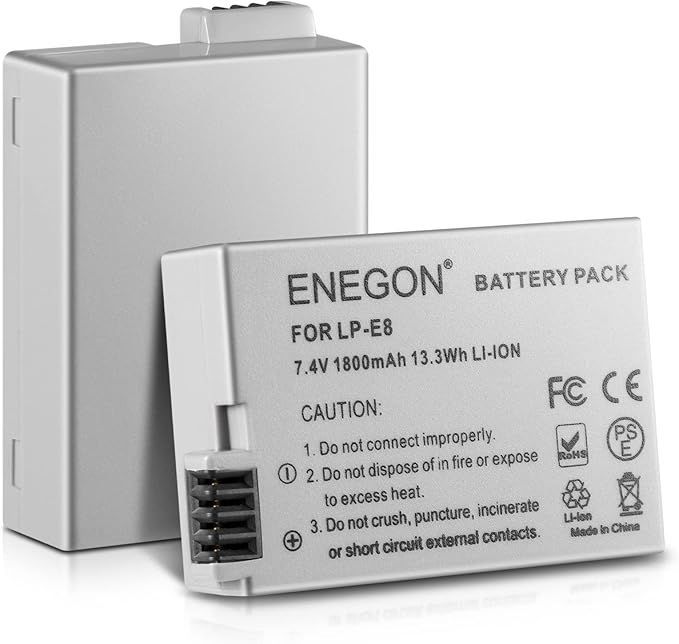 enegon lp-e8 akumulator do aparatu canon 2 sztuki