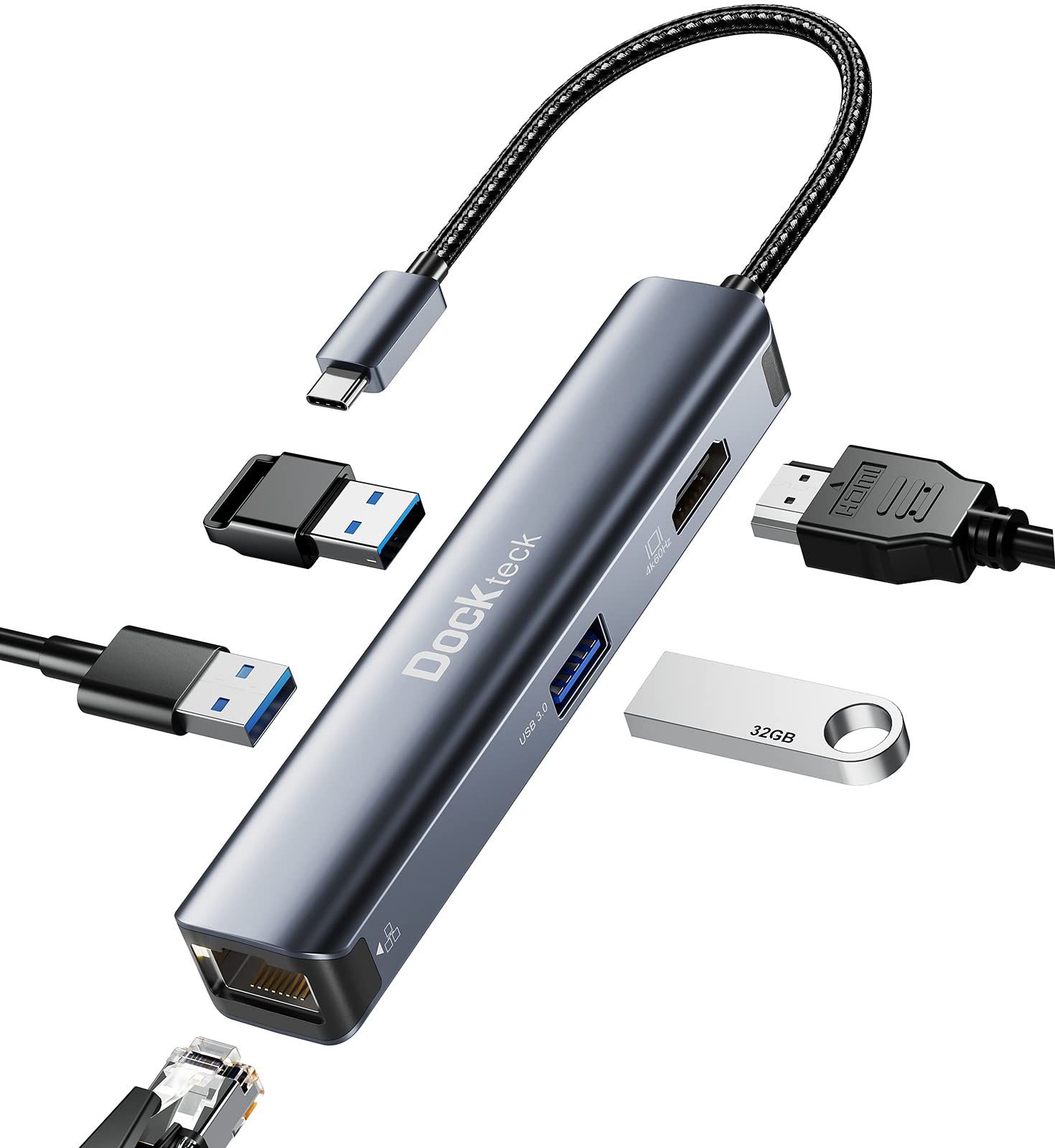 Stacja dokująca type-C Dock teck LAN HDMI USB 3.0
