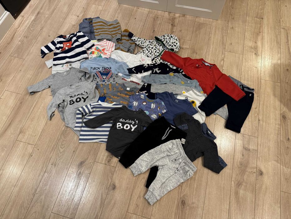 Duży zestaw ubranek dziecięcych 74