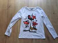 Disney bluzka brokat myszka Minnie długi rękaw rozm 140