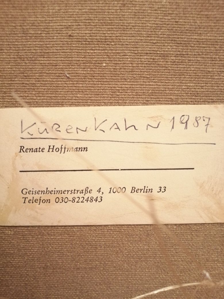 Obraz olejny. Renate Hoffmann 1987 r