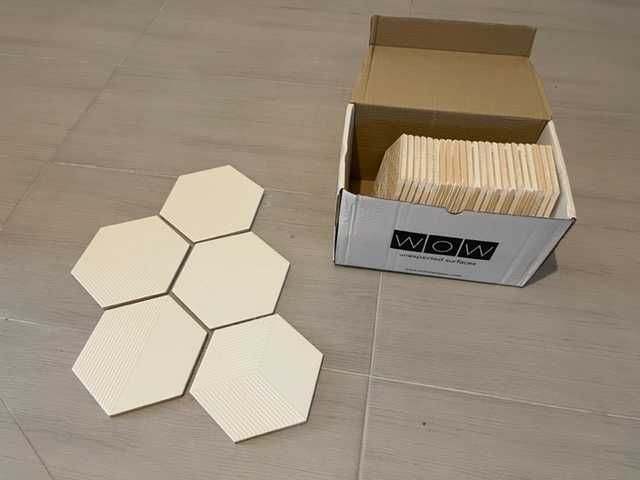 Płytka Heksagonalna wow mini hexa canale ice white matt 15x17,3