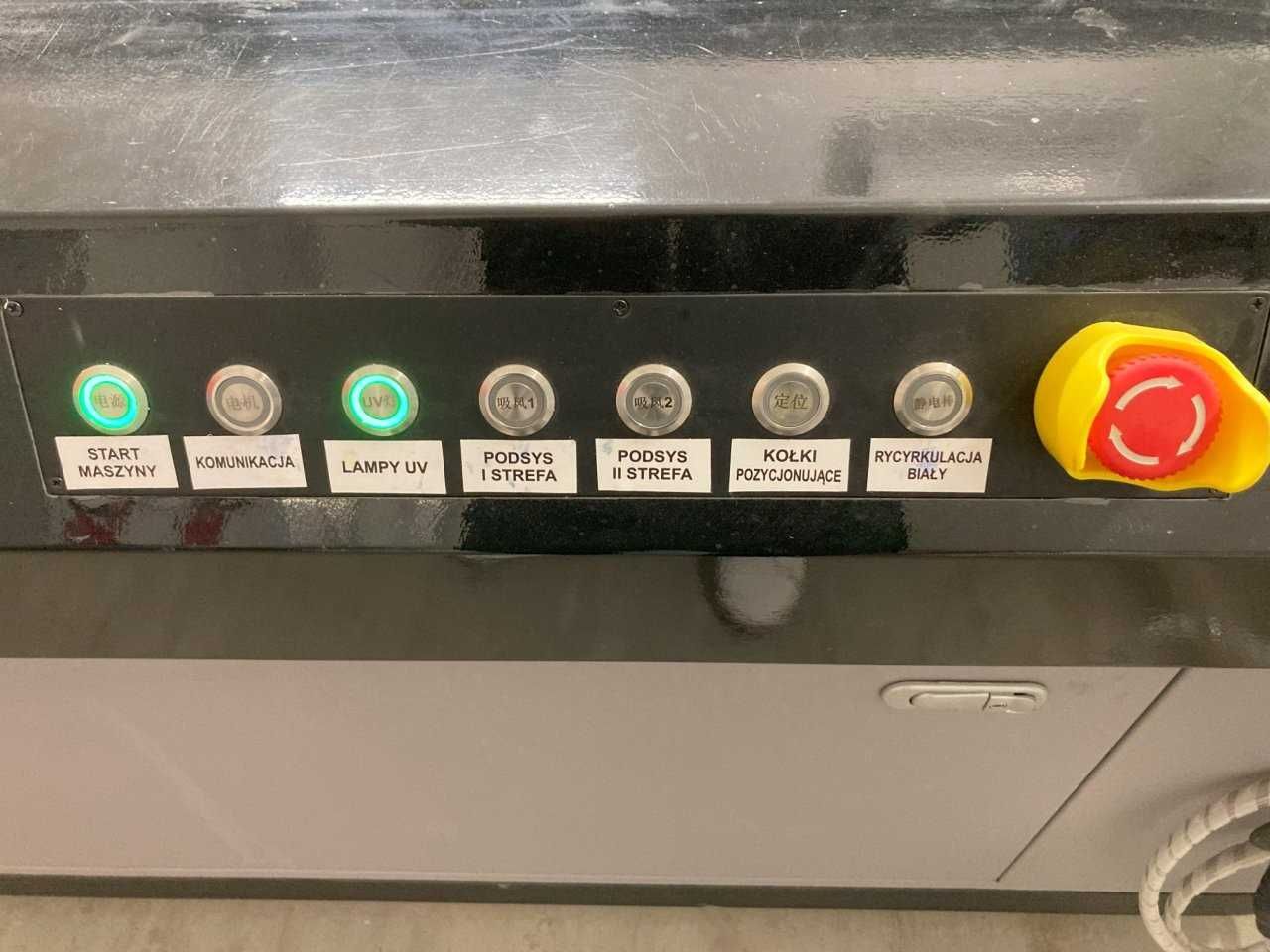 Drukarka ploter UV LED stołowy stan idealny CMYK+biały+lakier