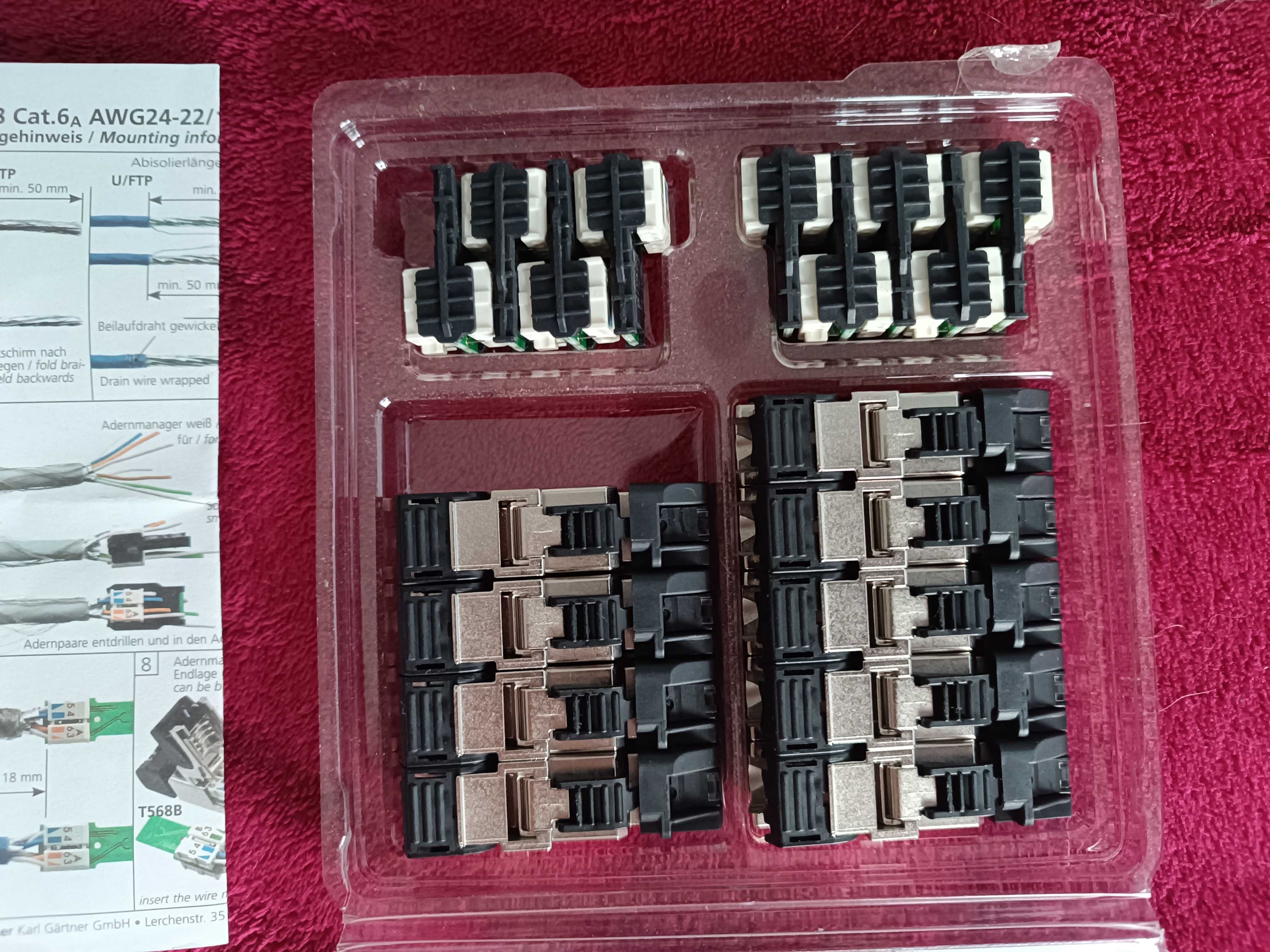 Wtyk RJ45 Premium J00026A2001 MFP8 T568B CAT6A PRO Telegartner 9szt