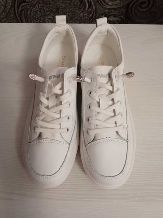 Білі кросівки кроси кеди шкіра Bearpaw