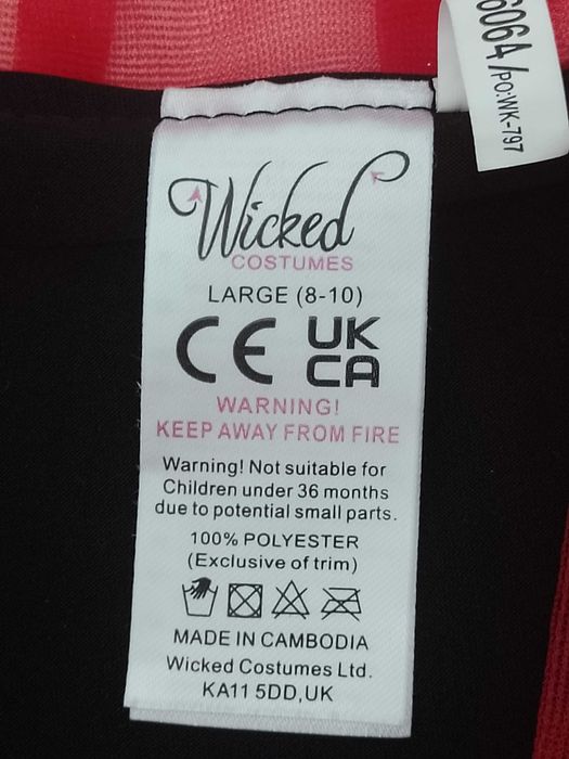 Strój karnawałowy WRÓŻKA CZAROWNICA WIEDŹMA suknia na kole 128/140 (9)