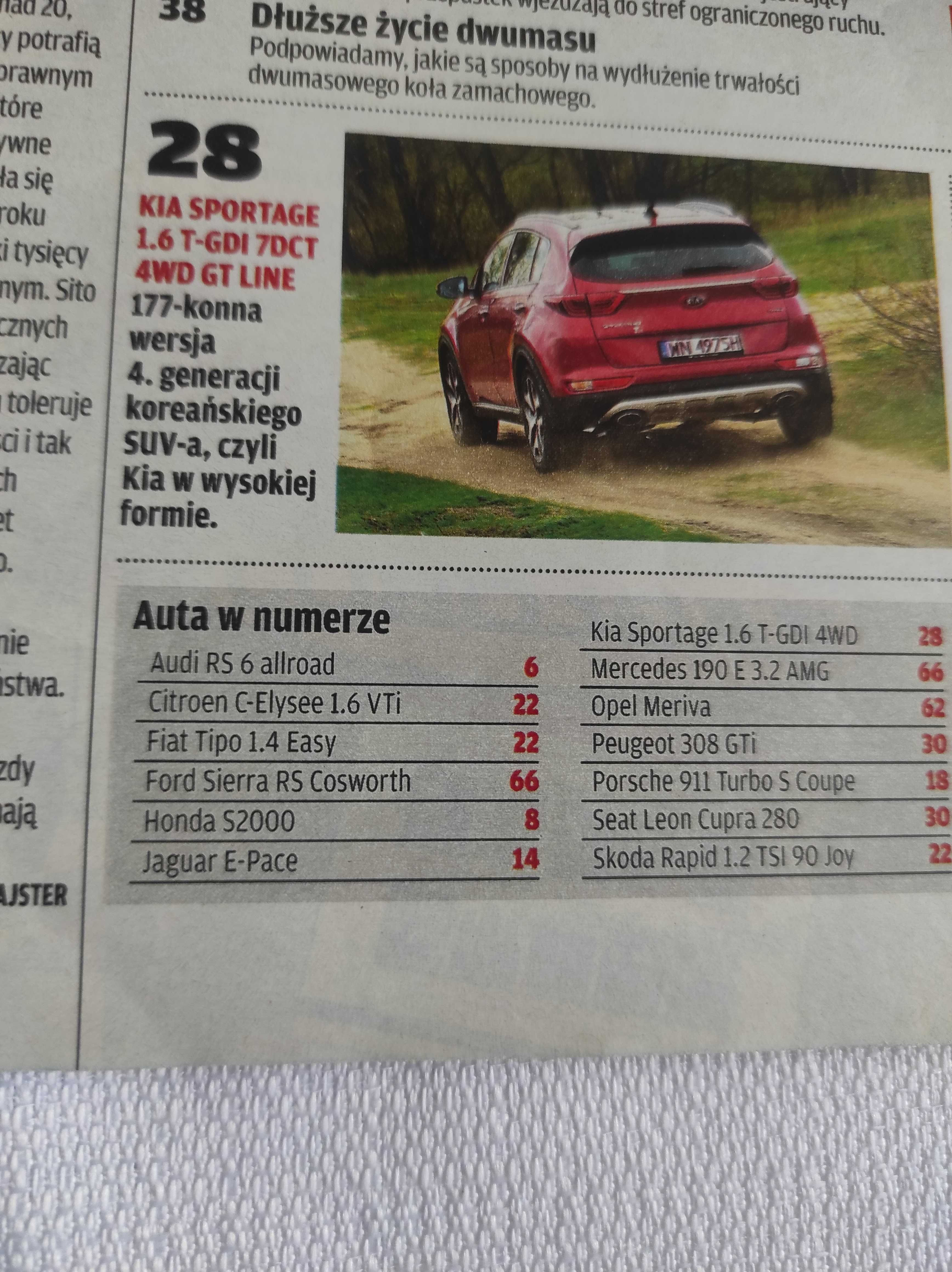 Czasopismo Motor WYSZUKAJ Auto 17-18/2016 RS6 Tipo Sierra Meriva 911