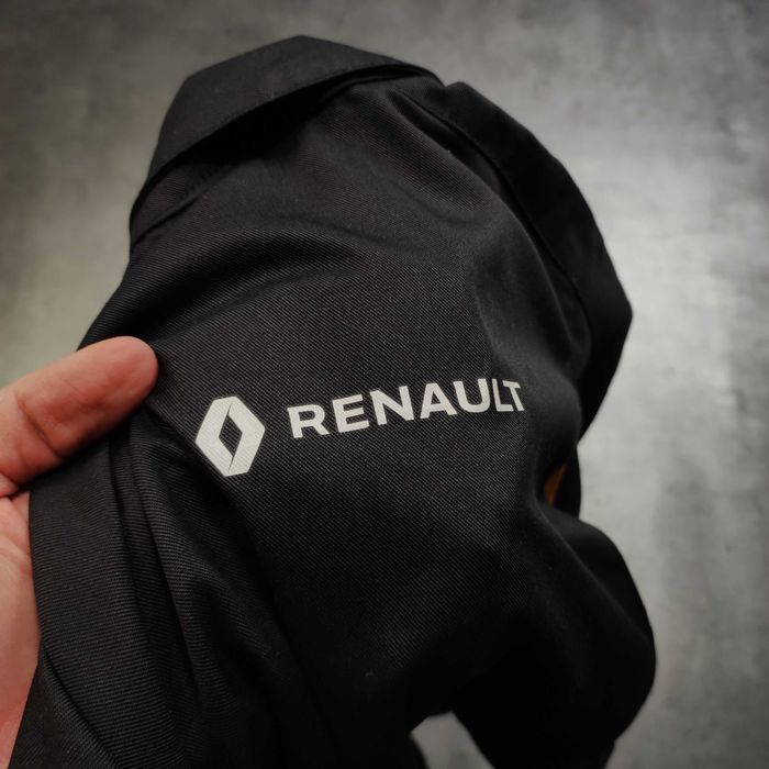 MĘSKA Lekka Kurtka Rozpinana Kieszenie Renault Garażowa Mechanik Logo