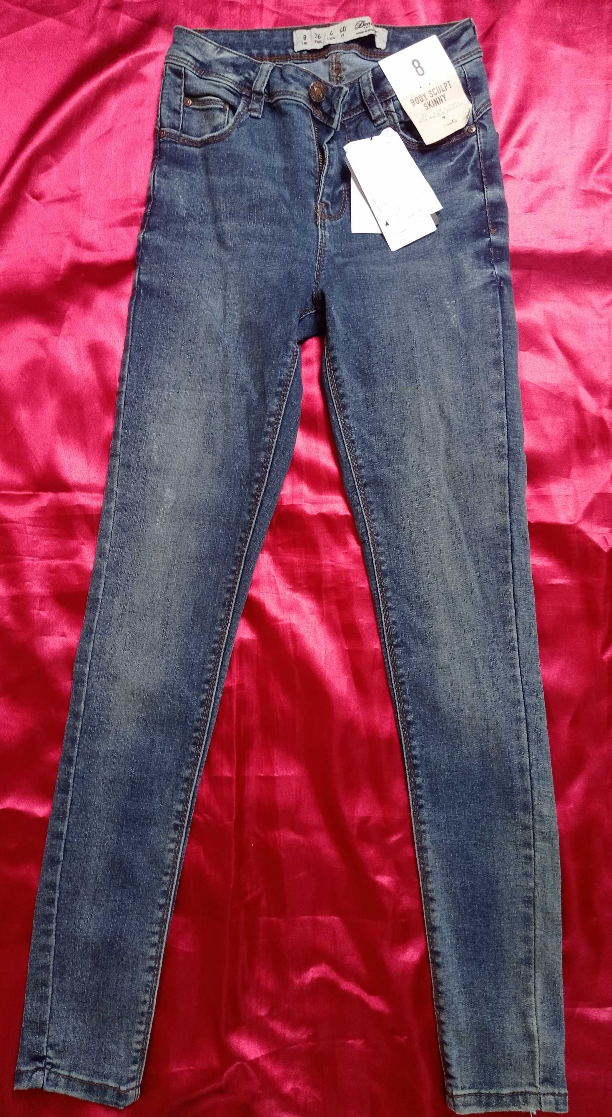 Denim Co spodnie jeansy dżinsy skinny 30/76