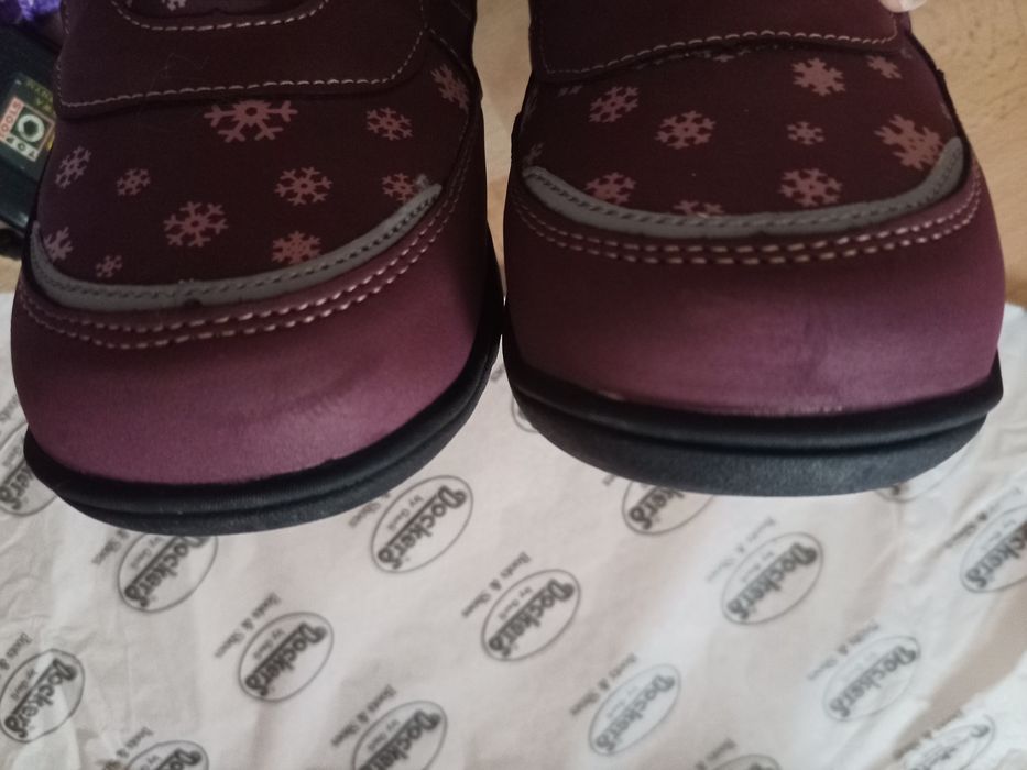 Zimowe buty ocieplane dockers 34 wkładka 22,4 cm fioletowo różowe z fu