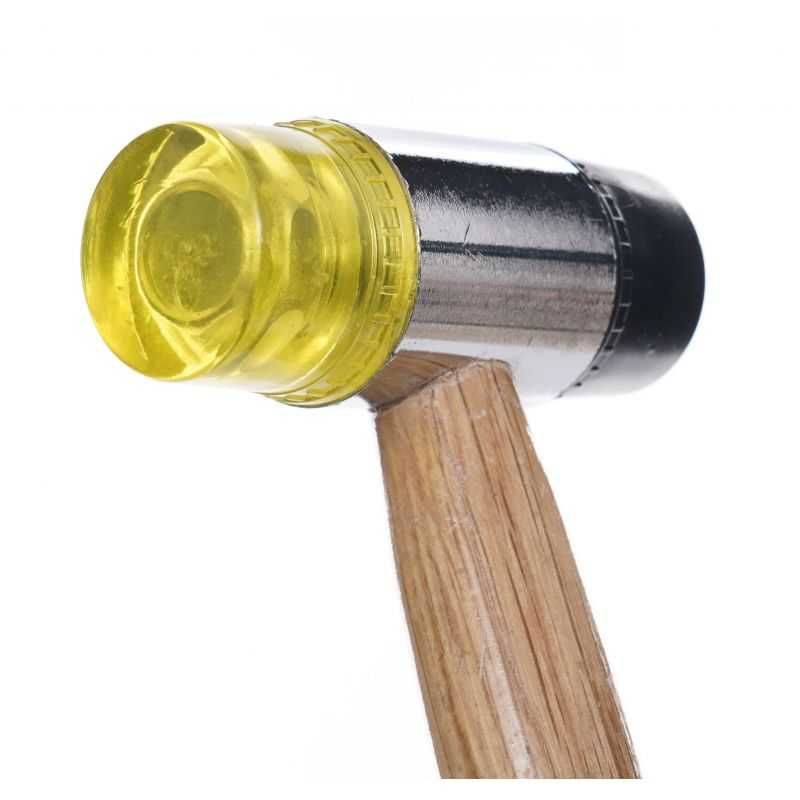 MŁOTEK gumowo plastikowy 30 mm Z DREWNIANĄ rączką Kraft&Dele KD903