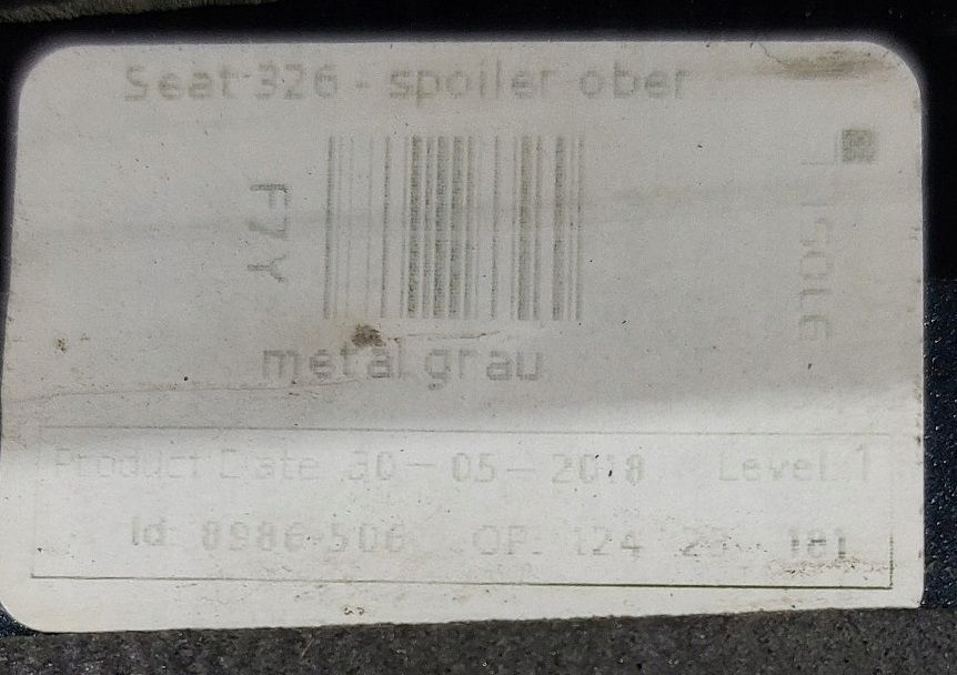 SPOILER LOTKA DASZEK KLAPY TYŁ SEAT ATECA 18r
