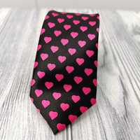 Краватка галстук актуальний принт – сердечки Zurich