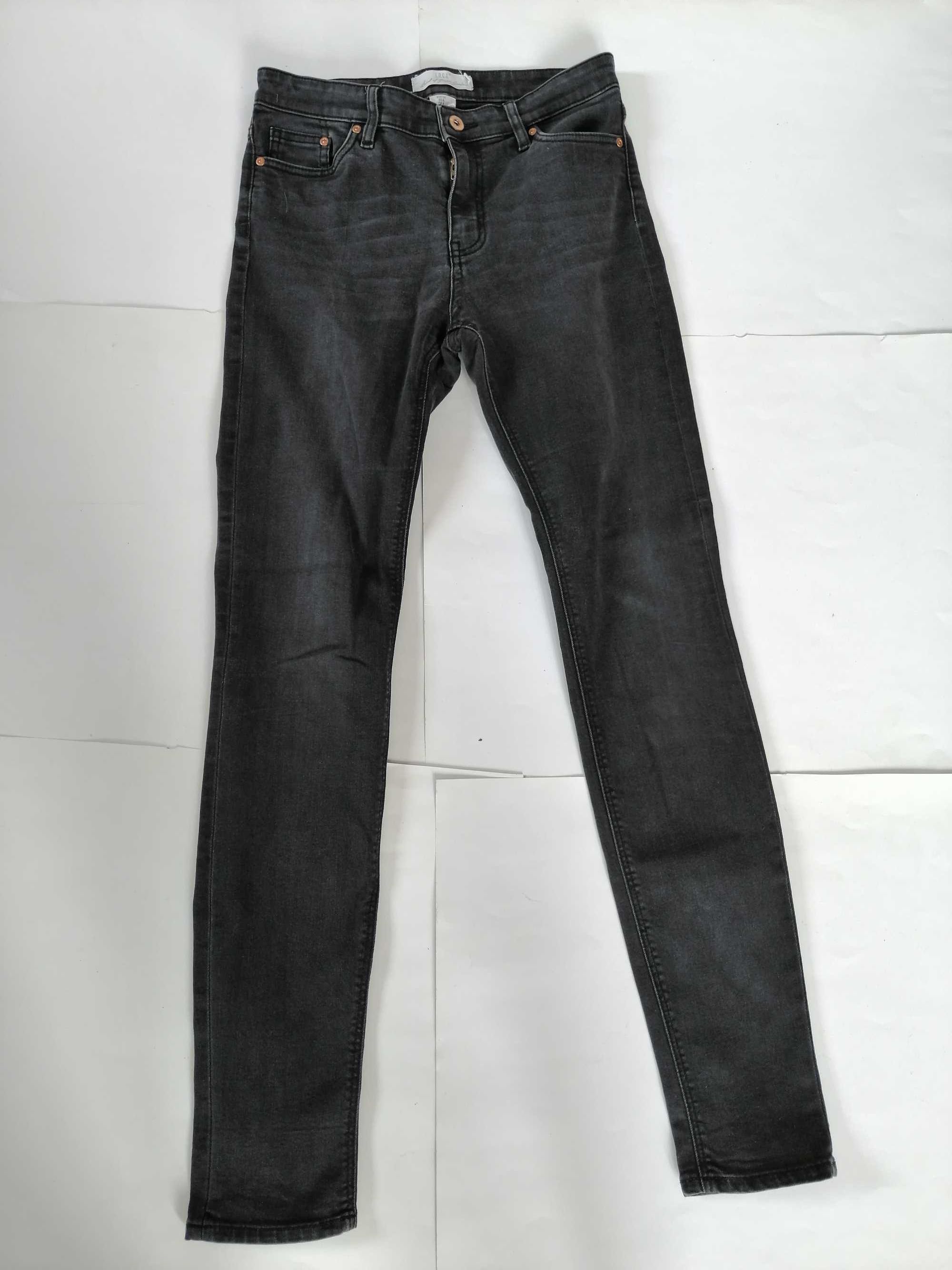 LOGG h&m czarne jeansy dzinsy 38