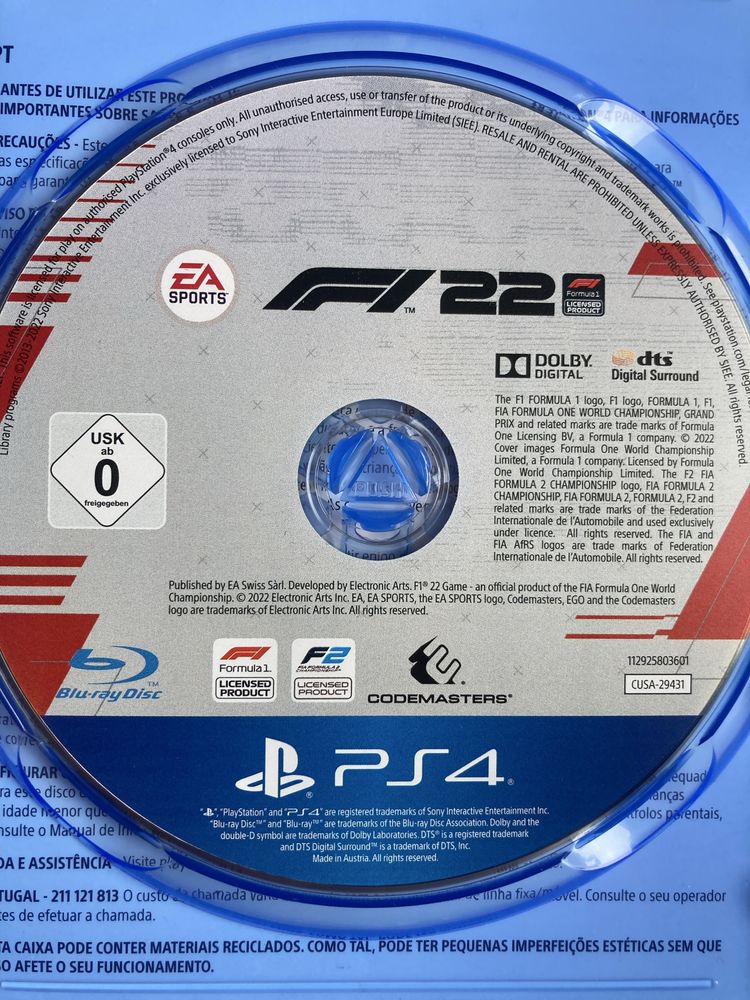 Jogo Formula 1 22 para PS4
