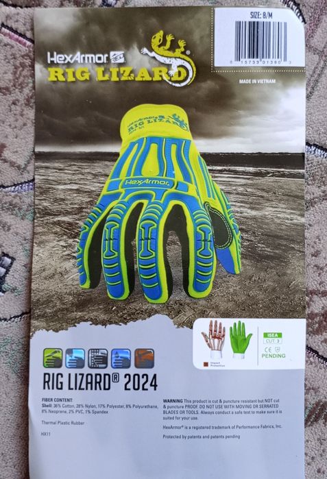 Захисні рукавиці HexArmor Rig Lizard