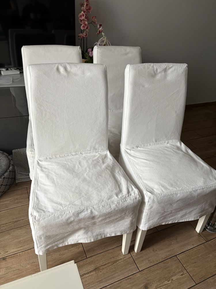 Krzesła Henriksdal 4 sztuki Ikea plus pokrowce