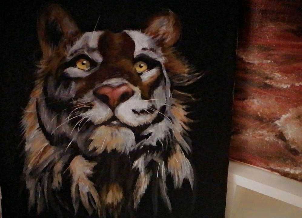Obraz akrylowy lew