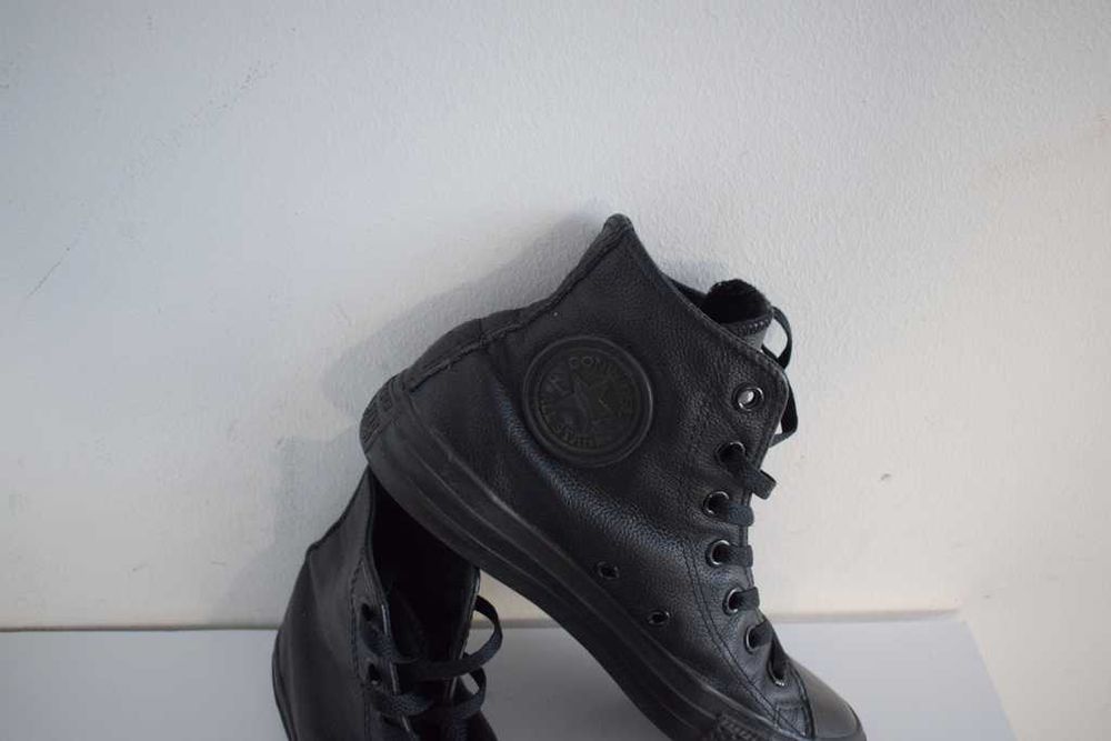 Buty Trampki Converse czarne wysokie skórzane 37